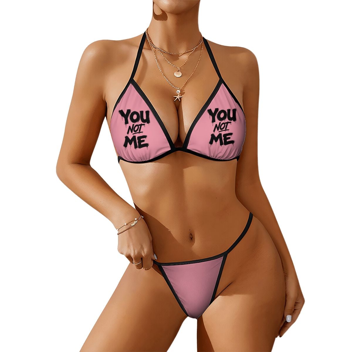 You Not Me Thong Bikini