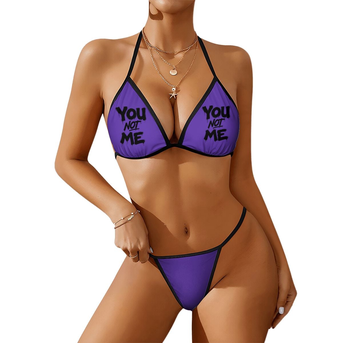 You Not Me Thong Bikini