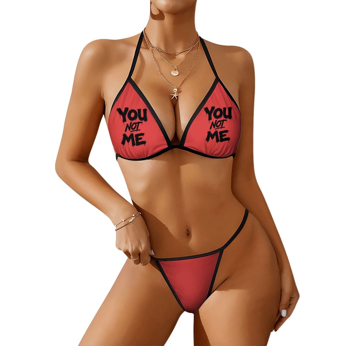You Not Me Thong Bikini