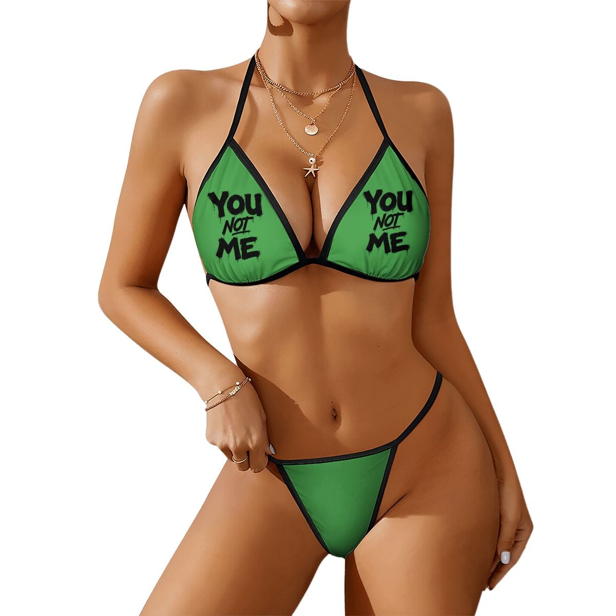 You Not Me Thong Bikini