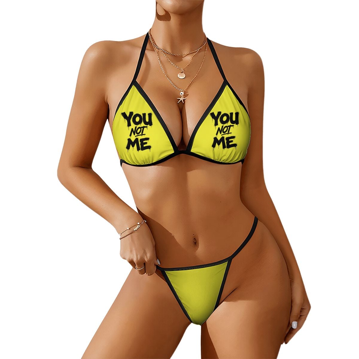 You Not Me Thong Bikini